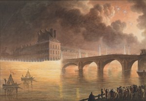 布鲁梅尔18日在巴黎举行的和平庆典。皇家炮台，1801-2 作者 让·弗朗索瓦·萨布尔特