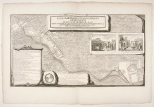 庞贝城发现的工厂地形图 作者 Francesco Piranesi