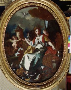 欧洲的寓言（布面油画） 作者 弗朗切斯科·索利米娜（Francesco Solimena）
