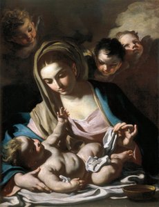 圣母与圣婴 作者 弗朗切斯科·索利米娜（Francesco Solimena）