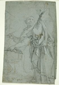 两位传教士：《圣礼之争研究》，1606-10年 作者 弗朗切斯科·范尼（Francesco Vanni）