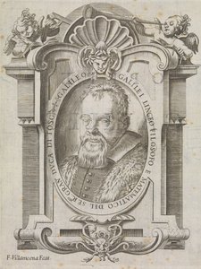 伽利略-伽利莱（1564-1642 年），约 1656 年（版画） 作者 弗朗切斯科·比利亚梅纳（Francesco Villamena）