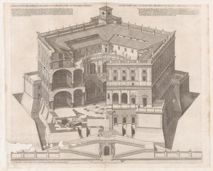 Speculum Romanae Magnificentiae：法尔内塞宫，16世纪，16世纪。 作者 弗朗切斯科·比利亚梅纳（Francesco Villamena）