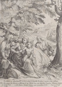 其余的人在逃往埃及的路上，1597年。 作者 弗朗切斯科·比利亚梅纳（Francesco Villamena）