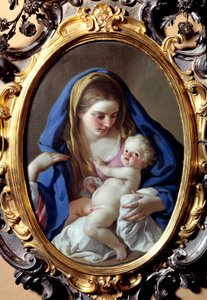 Francesco de Mura（1696-1782）的圣母子画。 18世纪马德里王宫