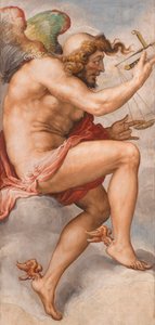 凯罗斯--决定时刻（Kairos）壁画，弗朗切斯科伊-德罗西（1510-1563 年）创作，约 1544 年 佛罗伦萨维奇奥宫 作者 弗朗切斯科·德·罗西·萨尔维亚蒂