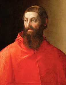 Rodolfo Pio de Carpi (Rodolphe de Carpi) (1500-1564) - Portrait of the Cardinal Rodolfo Pio , by Rossi, Francesco, de (1510-1563). Oil on canvas, ca 1545. Dimension : 71,5x57 cm. Art History Museum, Vienne 作者 弗朗切斯科·德·罗西·萨尔维亚蒂