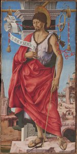 Polittico Griffoni：施洗者圣约翰，约1472-1473。 作者 弗朗切斯科德尔科萨