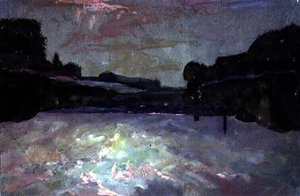 河日落 作者 弗朗西斯·亚伯·威廉·泰勒·阿姆斯特朗