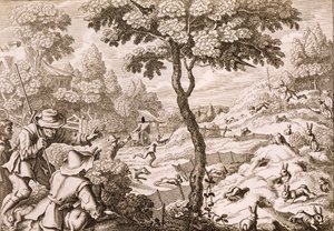 Cony Catching，由Wenceslaus Hollar雕刻，1671年 作者 弗朗西斯·巴洛