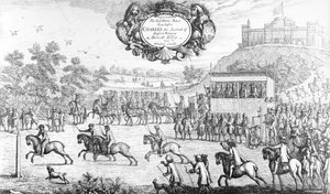 1684年8月24日，1687年8月24日，温莎城堡附近的帝豪渡轮在查尔斯第二次祝福记忆之前奔跑 作者 弗朗西斯·巴洛
