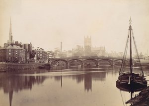 伍斯特。来自塞文河，1870年代。 作者 弗朗西斯·贝德福德