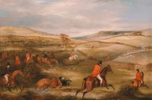 伯克利狩猎，1842 年：追捕 作者 弗朗西斯·卡尔夫特·特纳