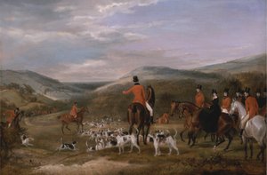 伯克利狩猎节，1842 年：会面 作者 弗朗西斯·卡尔夫特·特纳