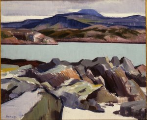 本·莫尔（Ben More），从Port Beag na Sligeanach（画布上的油）上方 作者 弗朗西斯·坎贝尔·布瓦洛·卡德尔