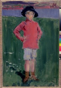 岸的年轻男孩，Iona 作者 弗朗西斯·坎贝尔·布瓦洛·卡德尔