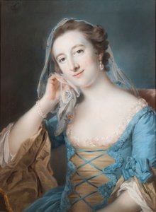 伊丽莎白的肖像，爱德华·赫尔斯爵士的女儿，第一个男爵，1755年（纸上粉彩）
