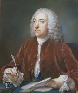 泰勒怀特的画像，铸造医院的财务主管，1758年（粉彩）