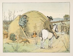 农民》，选自《4 and Twenty Toilers》，1900 年出版（彩色石版印刷）。1900 年（彩色石印） 作者 弗朗西斯·唐金·贝德福德