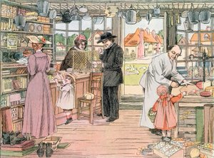 通用商店，1899年。摘自《商店之书》，1899年 作者 弗朗西斯·唐金·贝德福德