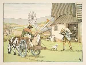 米勒》，选自《4 and Twenty Toilers》，1900 年出版（彩色石版印刷）。1900 年（彩色石版印刷） 作者 弗朗西斯·唐金·贝德福德