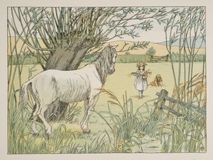老公车马》，选自《Four and Twenty Toilers》，1900 年出版（彩色石版印刷）。1900 年（彩色石版） 作者 弗朗西斯·唐金·贝德福德