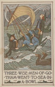哥谭三贤装碗出海（彩色石版画） 作者 弗朗西斯·唐金·贝德福德