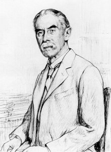 阿尔弗雷德·爱德华·侯斯曼的肖像1859-1936 作者 弗朗西斯·埃德加·多德