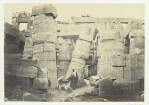 大厅里的柱子，卡纳克，1857年。