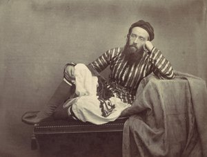 肖像，土耳其夏季服装，1857年。 作者 弗朗西斯·弗里斯
