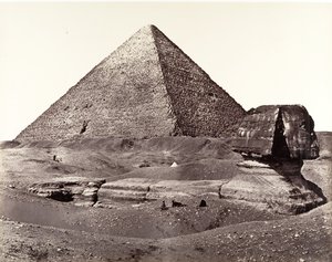 大金字塔和大斯芬克斯，1858年。