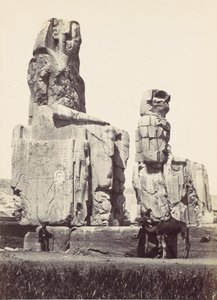 梅姆农的雕像。底比斯平原，1857年。 作者 弗朗西斯·弗里斯