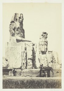 梅姆农的雕像，底比斯平原，1857年。 作者 弗朗西斯·弗里斯