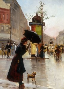 巴黎街景，1890年 作者 弗朗西斯·加拉特