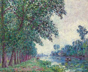 内穆尔的卢因河岸; Bords du Loing a Nemours 作者 弗朗西斯·毕卡比亚