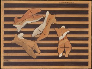 对话 II》，约 1922 年（构图板上的水彩画） 作者 弗朗西斯·毕卡比亚