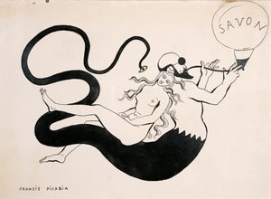为达达主义期刊《La Revue》第 391 期第 3 号创作的绘画作品 作者 弗朗西斯·毕卡比亚