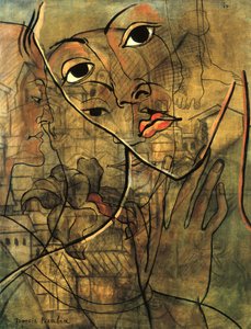 面孔（布面油画） 作者 弗朗西斯·毕卡比亚
