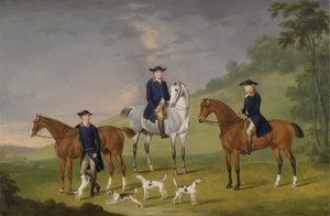 约翰·科贝特（John Corbet），罗伯特·莱顿（Robert Leighton）爵士和约翰·基纳斯顿（John Kynaston）及其马匹和猎犬