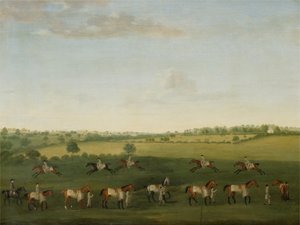 查尔斯·沃雷·马勒特爵士的《赛马运动弦》（布面油画）