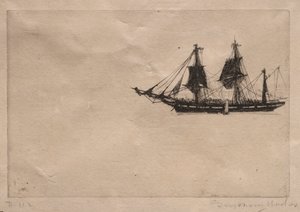 树皮改装，1865年。 作者 弗朗西斯·西摩·哈登（Francis Seymour Haden）