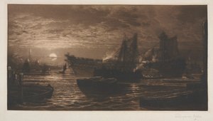 1880年及以后的第11号《阿伽门mon的破裂》。 作者 弗朗西斯·西摩·哈登（Francis Seymour Haden）