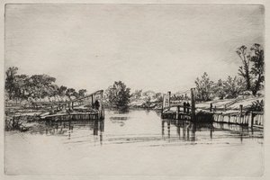 埃格姆船闸 作者 弗朗西斯·西摩·哈登（Francis Seymour Haden）
