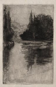 1864年傍晚。 作者 弗朗西斯·西摩·哈登（Francis Seymour Haden）