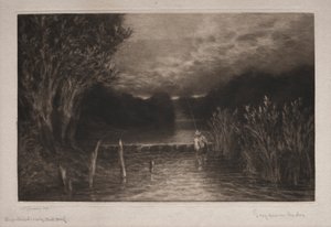 垂钓灰椋鸟 作者 弗朗西斯·西摩·哈登（Francis Seymour Haden）
