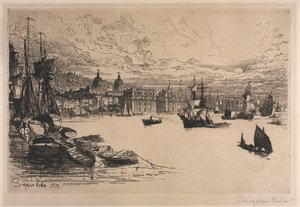 格林威治。 作者 弗朗西斯·西摩·哈登（Francis Seymour Haden）