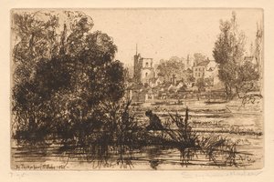 哈默顿作品集 III：特威肯汉姆教堂 作者 弗朗西斯·西摩·哈登（Francis Seymour Haden）