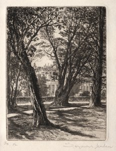 肯辛顿花园（小碟） 作者 弗朗西斯·西摩·哈登（Francis Seymour Haden）