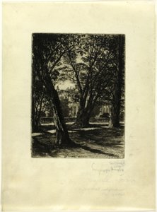 肯辛顿花园 I 号（小盘） 作者 弗朗西斯·西摩·哈登（Francis Seymour Haden）