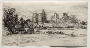 基德韦利城堡 作者 弗朗西斯·西摩·哈登（Francis Seymour Haden）
